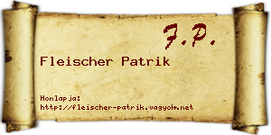 Fleischer Patrik névjegykártya