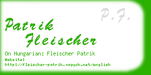 patrik fleischer business card